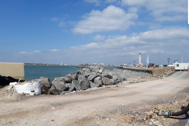 The scheme will be using 140,000 tonnes of rock to protect the area from flooding including the rock temporarily placed in front of Southsea Common which will be used as part of the scheme.