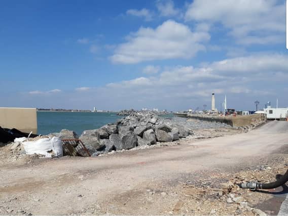 The scheme will be using 140,000 tonnes of rock to protect the area from flooding including the rock temporarily placed in front of Southsea Common which will be used as part of the scheme.