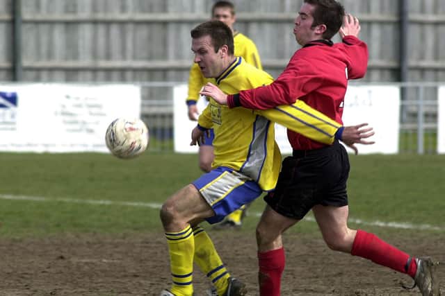 Fraser Quirke in action for Gosport Borough in 2003/04, the season in which they reached the quarter-finals of the FA Vase. PICTURE: MATT SCOTT-JOYNT