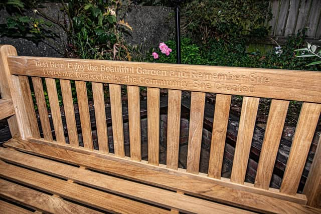 The memorial bench in the pub's garden.

Picture: Habibur Rahman