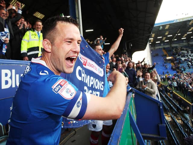 Michael Doyle won the League Two title with Pompey in May 2017, yet 12 months earlier Sheffield United tried to tempt him away from Fratton Park. Picture: Joe Pepler/Digital South