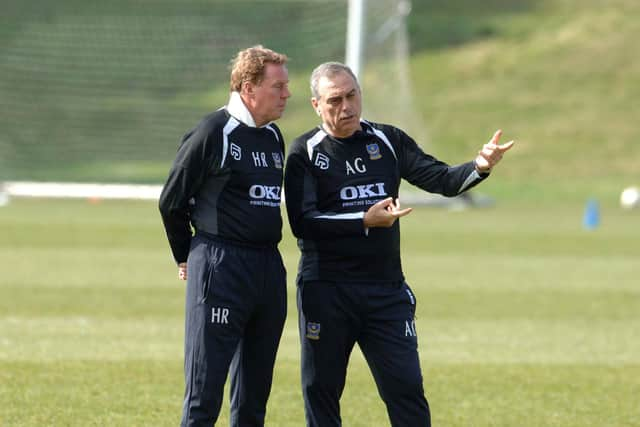 Harry Redknapp and Avram Grant during their year at Pompey together. Picture: Robin Jones