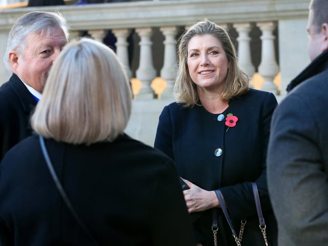 Penny Mordaunt MP. Armistice Day Service, World War I Cenotaph, Guildhall Square, PortsmouthPicture: Chris Moorhouse (jpns 111123-35)