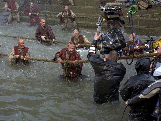 Les Miserables being filmed in Portsmouth Historic Dockyard in 2012 