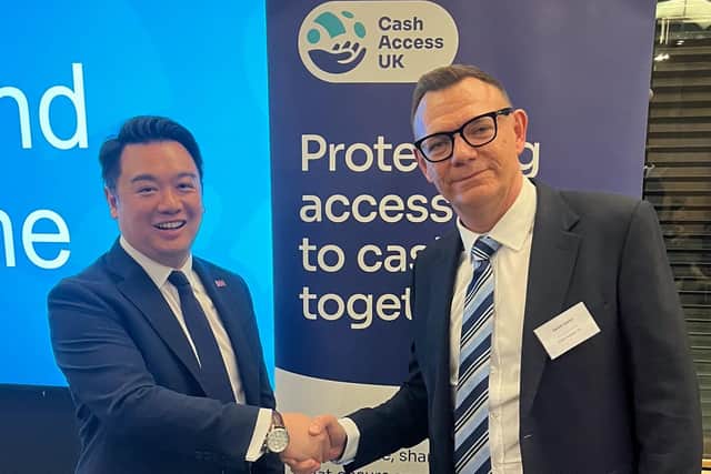 Alan Mak MP with Chief Executive of Cash Access UK