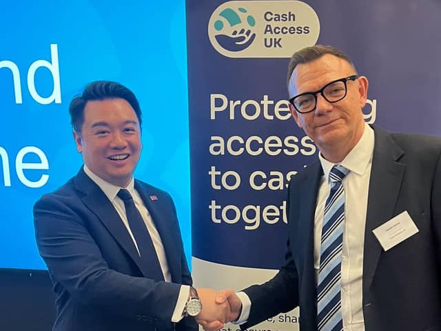 Alan Mak MP with Chief Executive of Cash Access UK