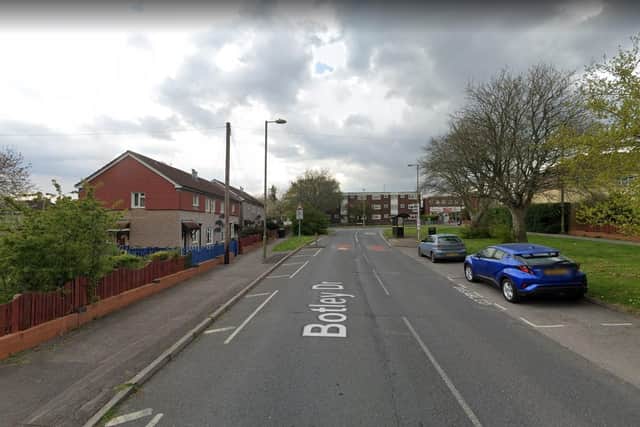 A motorbike rider was hospitalised following a collision in Botley Drive, Leigh Park. Picture: Google Street View.