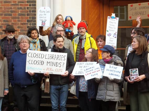 Save Hampshire Libraries protest.  Pictures: Bob Rowson