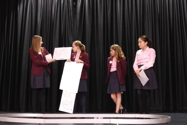 Winning team (left to right) Year 8 pupils Isabelle Gabriel, Emma Smithin, Ella Jones and Tina Wang.