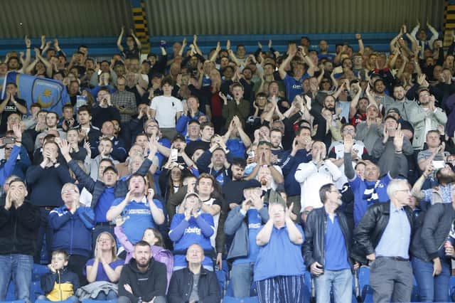 How does the Fratton faithful's average away numbers compare to the rest of League One?