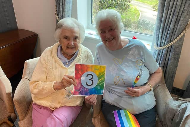 Sheila and Audrey at Denmead Grange's third birthday party