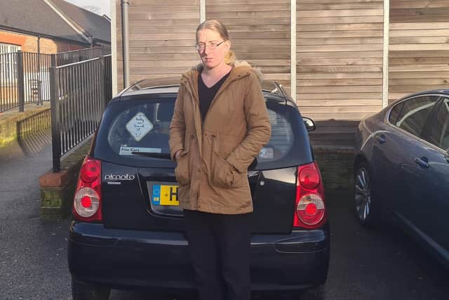 Charlie Day, 33 from Gosport, with her Kia Picanto. Picture: Supplied