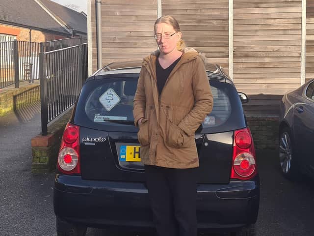Charlie Day, 33 from Gosport, with her Kia Picanto. Picture: Supplied