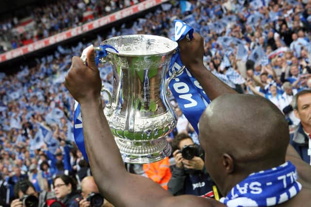 A crowd of 89,874 saw Pompey beat Cardiff in the 2008 FA Cup final - still a record at new Wembley. Picture: Joe Pepler