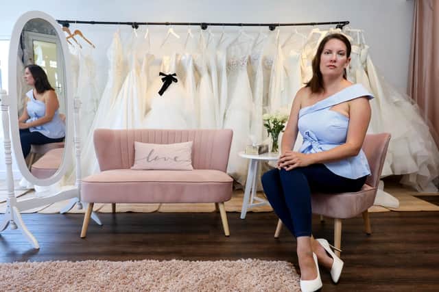 Andrea Dargon is closing her bridal shop - Margaux Mae Bridal in West Street, Fareham - because of the cost of living crisis
Picture: Chris Moorhouse (jpns 210922-09)