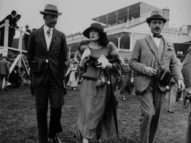 July 1922: Alexandra Marie Bridget, Countess Airlie and daughter of the 3rd Earl of Leicester at the Goodwood Races. (Photo by W. G. Phillips/Topical Press Agency/Getty Images)