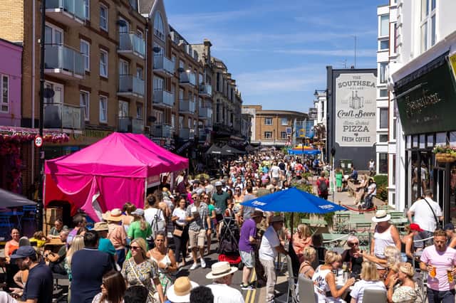 Huge crowds at the very popular Southsea Food Festival. Picture: Mike Cooter (160722)