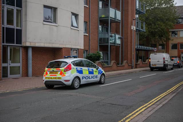 Police in Gamble Road in Buckland on October 1 after a man was slashed in the neck the night before at 9.10pm.
Picture: Habibur Rahman