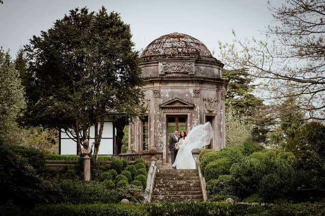 Lacey and David Verity on their wedding day at The Larmer Tree Gardens.
Pictures: Carla Mortimer Wedding Photography