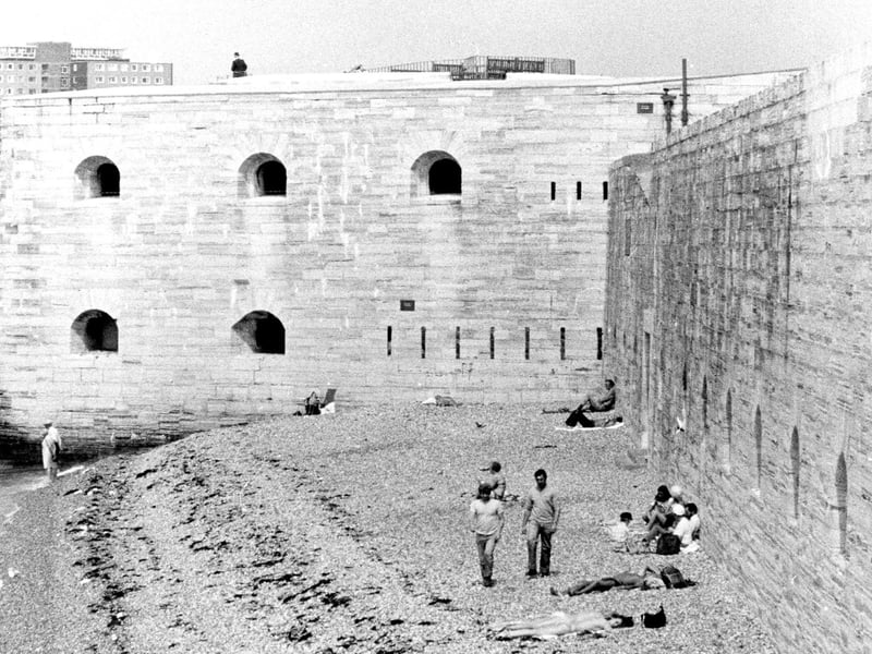 Round Tower, Old Portsmouth in July 1982. The News PP1445