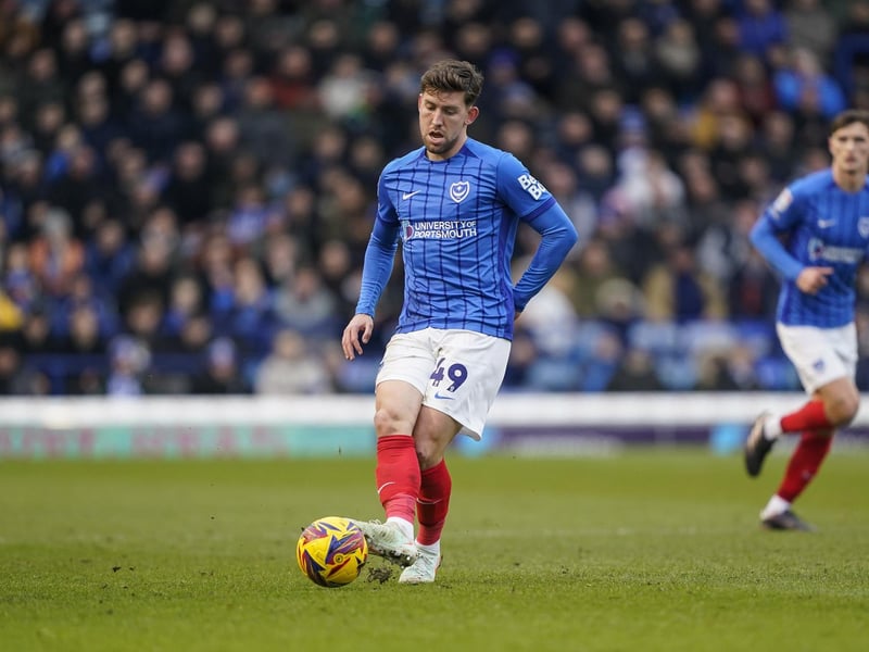 Callum Lang on the attack against Burnley at Fratton Park. Picture: Jason Brown/ProSportsImages