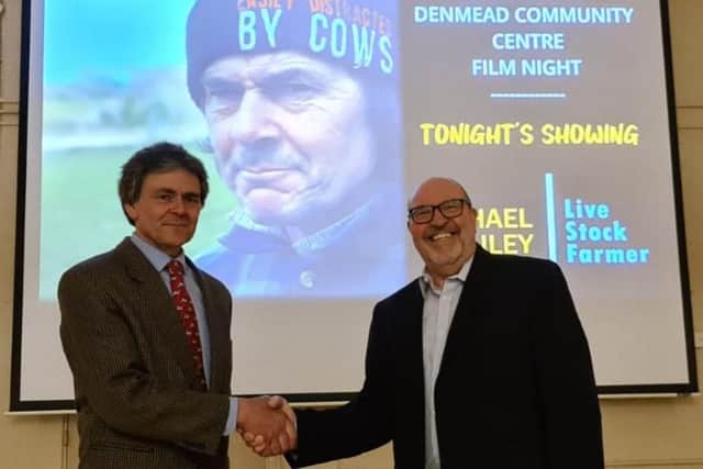 Michael Bailey and Mark White at the Denmead farming film premiere