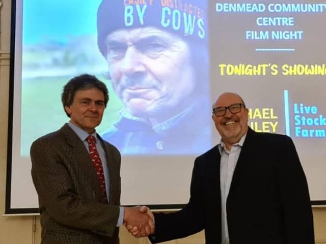 Michael Bailey and Mark White at the Denmead farming film premiere