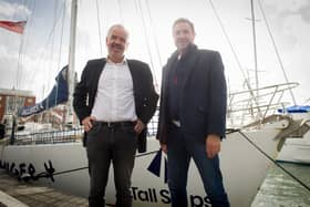 Chief executive of the Tall Ships Youth Trust, Richard Leaman and charity patron Simon Le Bon. Richard is hopeful that a new rapid Covid test will enable them to once again get disadvantaged young people on the water.

Picture: Habibur Rahman