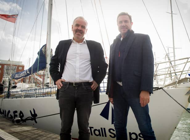 Chief executive of the Tall Ships Youth Trust, Richard Leaman and charity patron Simon Le Bon. Richard is hopeful that a new rapid Covid test will enable them to once again get disadvantaged young people on the water.

Picture: Habibur Rahman