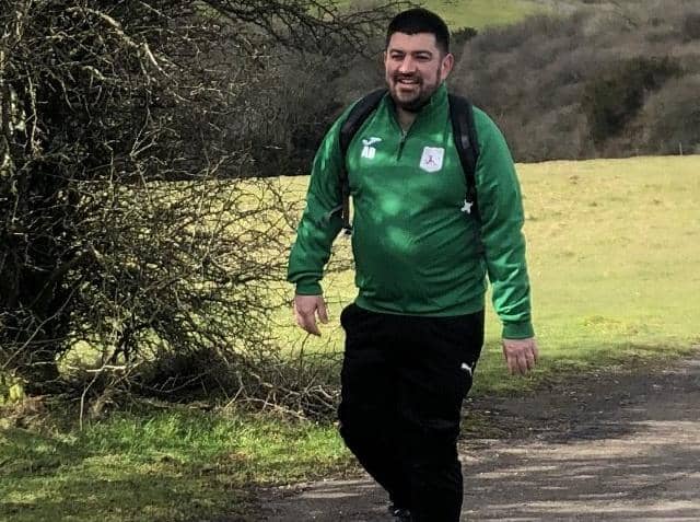 Alex Bone is walking 130 miles for the Alzheimer's Society.