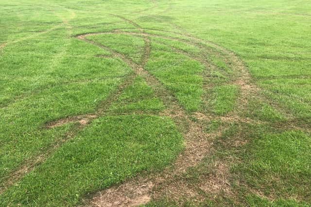 Human waste has been found in bushes surrounding the park. Picture: Stuart Wallis