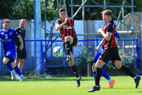 Fleetlands (red/black) have had to switch two home games this season due to floodlight issues - a third will follow next midweek.
Picture: Chris Moorhouse
