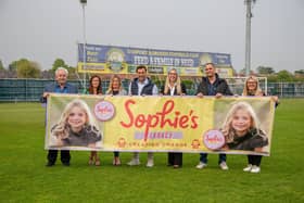 Sophie Fairall's parents meet Aqua Platinum to organise the charity match for Sophie's Legacy charity at Gosport Football Club 
Gosport Borough chairman Iain McInnes, Aqua Platinum's Kimberley Earle, Holly Wylie, and Ryan Fronda, Natasha McCoy the general manager of Eden Motor Group, and Charlotte and Gareth Fairall 
Picture: Habibur Rahman



Picture: Habibur Rahman