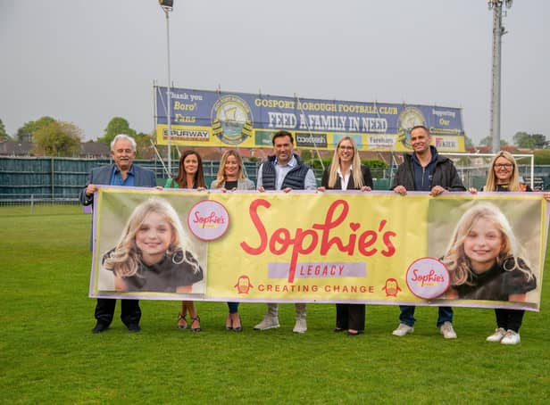 Sophie Fairall's parents meet Aqua Platinum to organise the charity match for Sophie's Legacy charity at Gosport Football Club 
Gosport Borough chairman Iain McInnes, Aqua Platinum's Kimberley Earle, Holly Wylie, and Ryan Fronda, Natasha McCoy the general manager of Eden Motor Group, and Charlotte and Gareth Fairall 
Picture: Habibur Rahman



Picture: Habibur Rahman