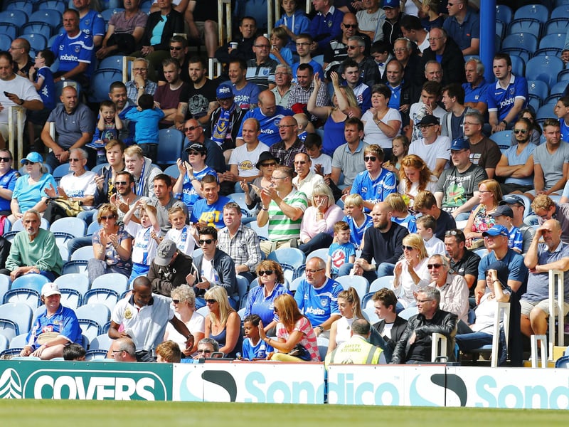 Part of the Fratton Park crowd for Charlton's pre-season trip to Fratton Park in August 2014 - a game Pompey lost 2-1.
