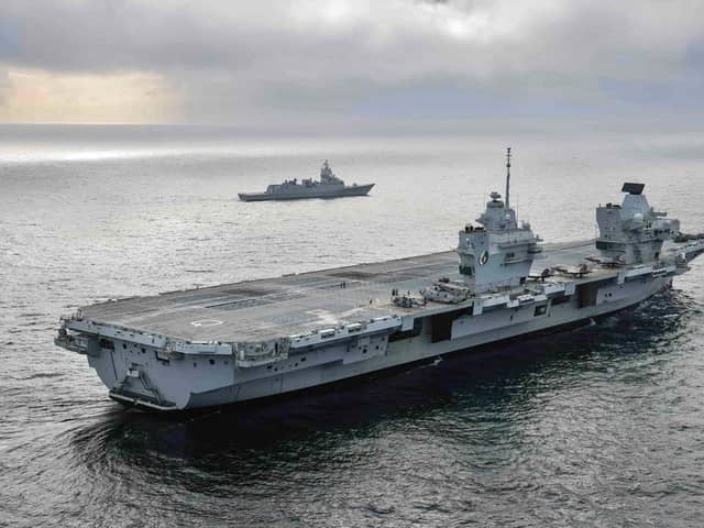 The weapons project will fit systems to Queen Elizabeth class carriers and other vessels. Picture: LPhot Belinda Alker.