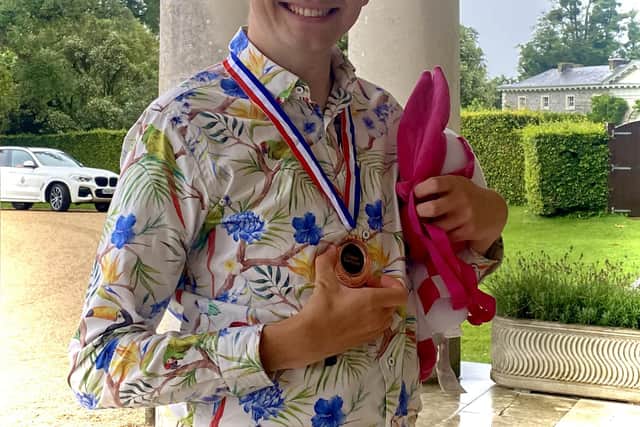 Harley with his medal