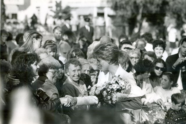 Diana visiting the Eastney Community Centre in October 1990. Picture: The News PP185