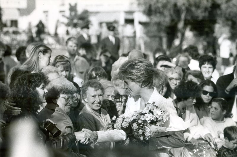 Diana visiting the Eastney Community Centre in October 1990. Picture: The News PP185