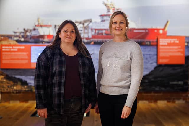 Professor Fay Couceiro and Dr Clare Boston, from the University of Portsmouth, are carrying out the research. Picture: Royal Navy/Crown Copyright.