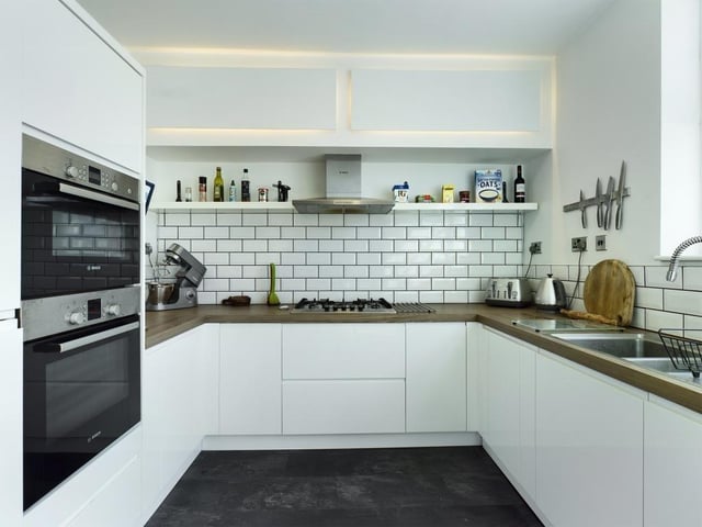This three-bedroom home was on the market for £278,000.