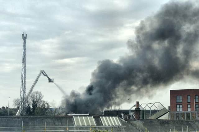 The fire in Goldsmith Avenue, Southsea in Portsmouth. Picture: Jon Adams