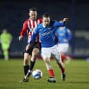 Pompey's Ryan Williams was adamant he was fouled by Aiden McGeady moments before Sunderland's second goal in their 2-0 win at Fratton Park. Picture: Joe Pepler