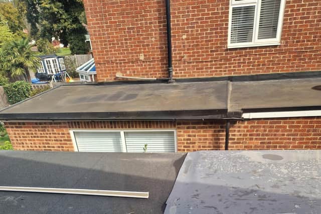 Roofing works left incomplete and not sealed