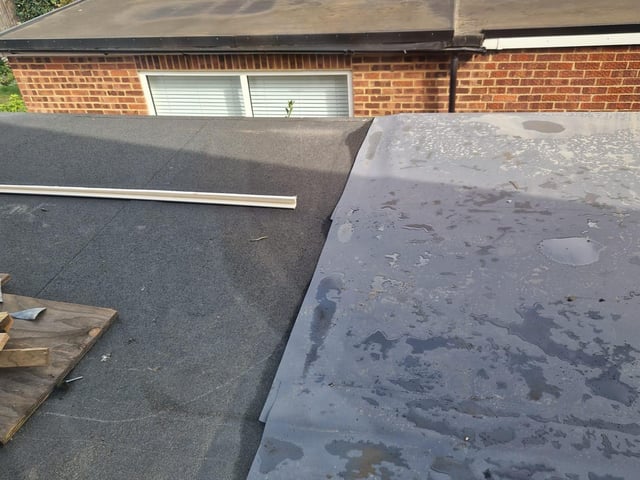 Roofing works left incomplete and not sealed
