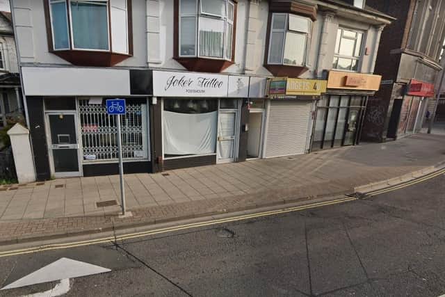 The former Joker Tattoo parlour in Kingston Crescent, Portsmouth, which could become a restaurant Picture: Google
