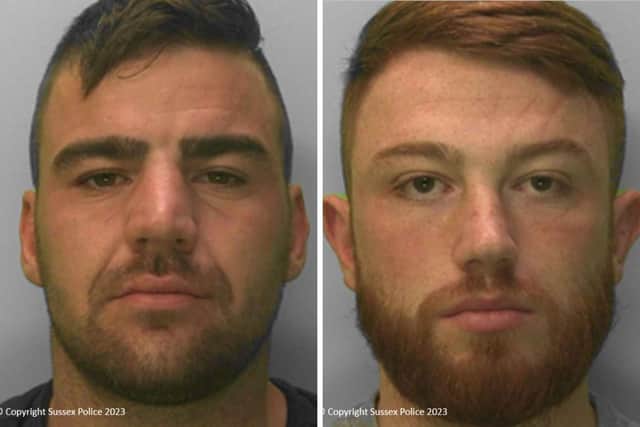 L to R: Shaun Harper, 30, of Braintree Road, Wymering, and Steven Tunbridge, 29, of Estella Road, Buckland. Picture: Sussex Police.