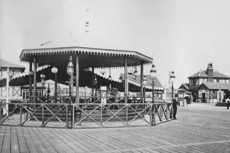 Clarence Pier with the bandstand to the forefront.