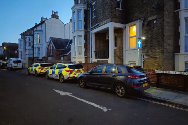 Police in Shaftesbury Road, Southsea, over firearms incident after four men arrested