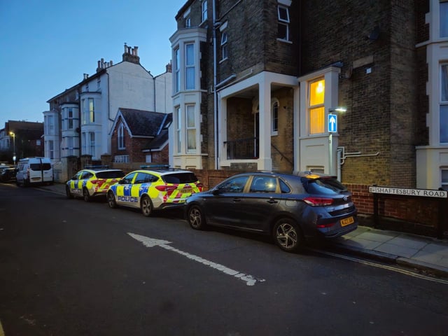 Police in Shaftesbury Road, Southsea, over firearms incident after four men arrested